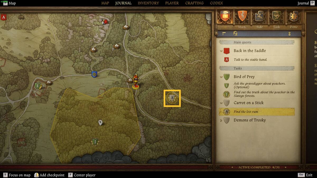 Kingdom Come Deliverance 2 Carrot on a Stick lost ram: map.