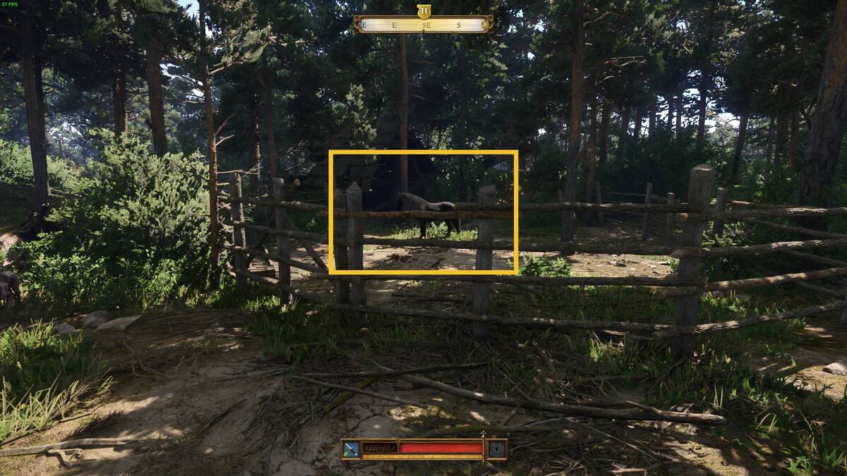Kingdom Come Deliverance 2 The Hermit: horse and pen.