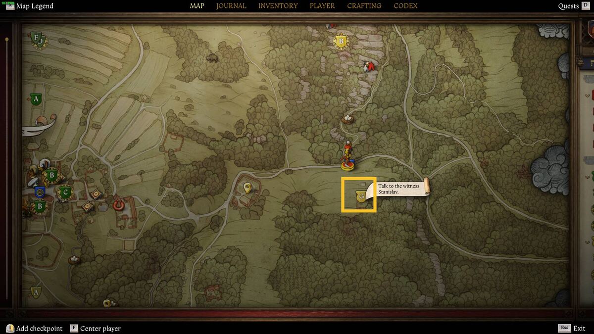 Kingdom Come Deliverance 2 The Hermit: map.