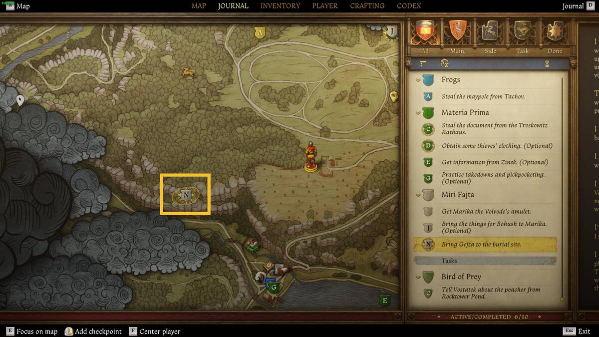 Kingdom Come Deliverance 2 Tibor Miri Fajta: map.