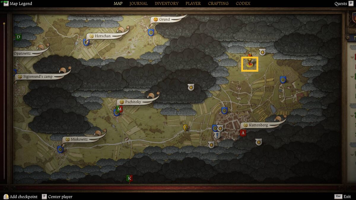 Kingdom Come Deliverance 2 X Marks the Spot: map.