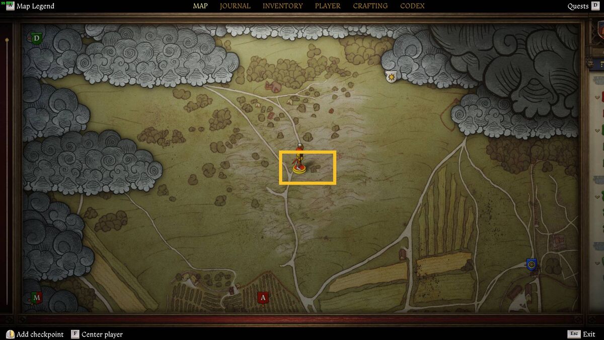 Kingdom Come Deliverance 2 X Marks the Spot: map.