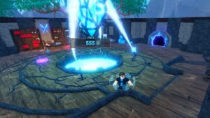 Image of the player inside the castle in Kingdom of Magic Tycoon on Roblox.