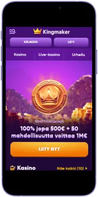 kingmaker etusivu mobiilibonus