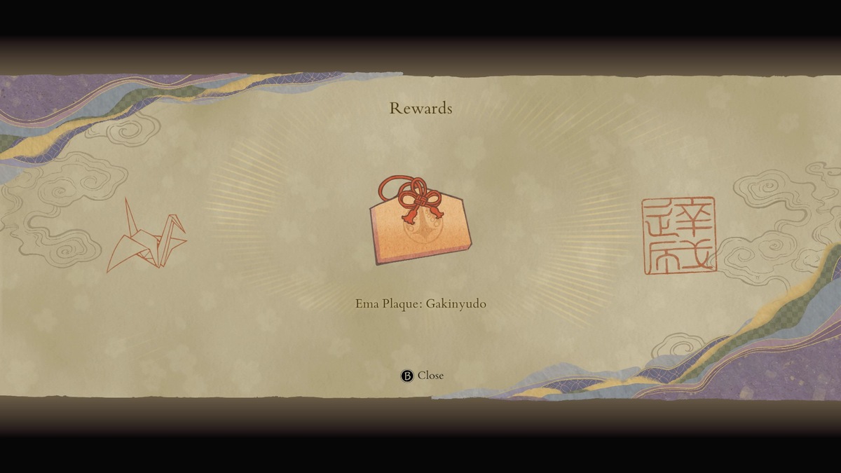 Kunistu-Gami Path of the Goddess boss list: boss reward screen.
