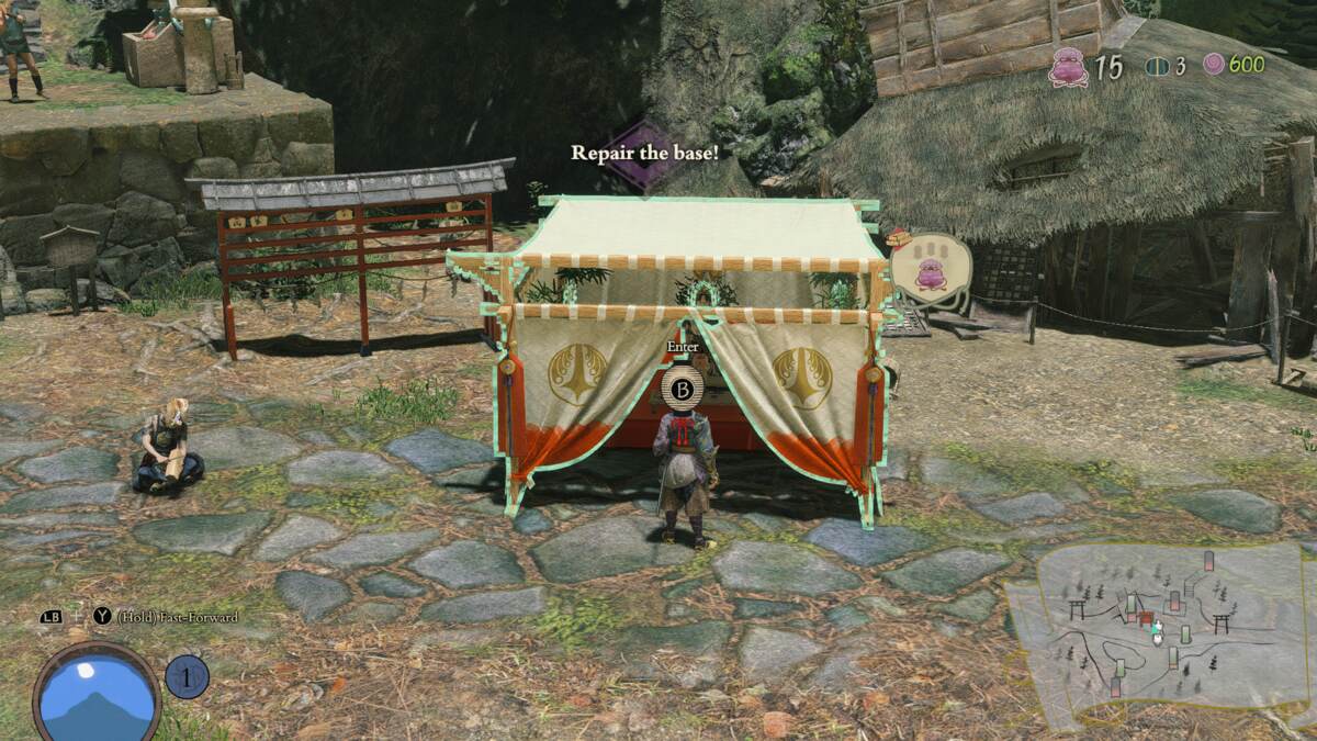 Kunistu-Gami Path of the Goddess upgrade villager roles: Yoshiro tent.