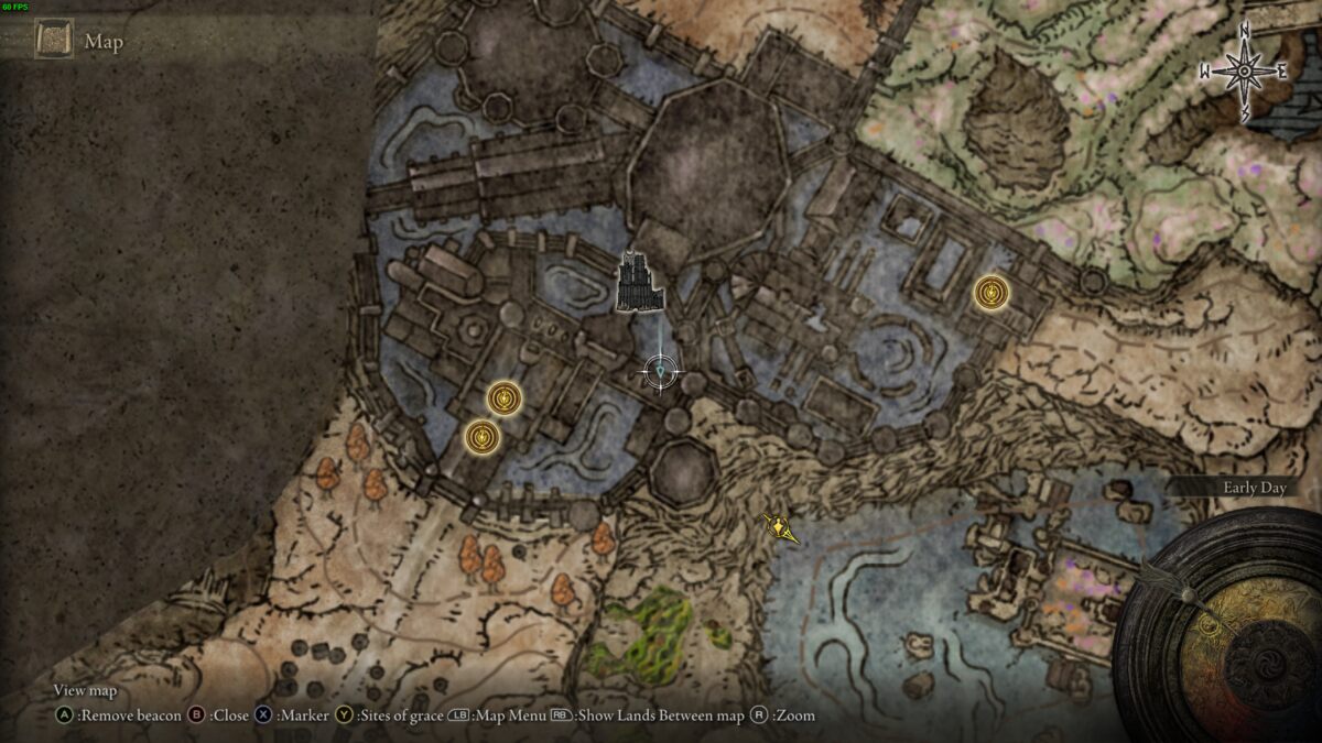 Elden Ring Shadow of the Erdtree Abyssal Woods: realm of shadow map.