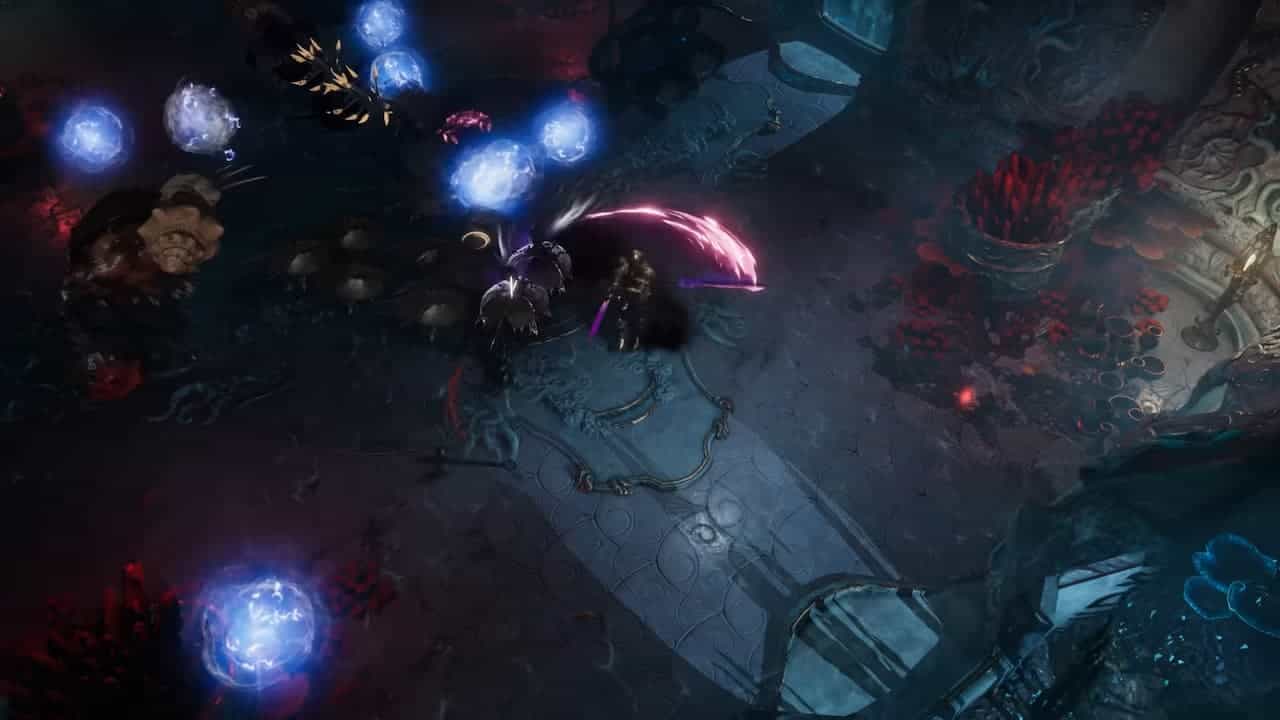 A player in Last Epoch fighting off enemies.