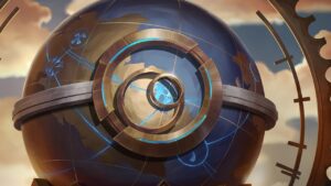 LoL server status - An illustration of a globe with a clock from the game. Image from Riot Games.
