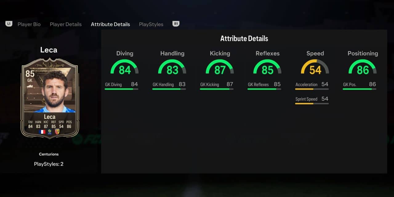 leca centurions player profile fc 24