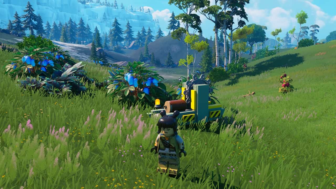 LEGO Fortnite plank - An image of a player next to a Lumber mill. Image captured by VideoGamer.