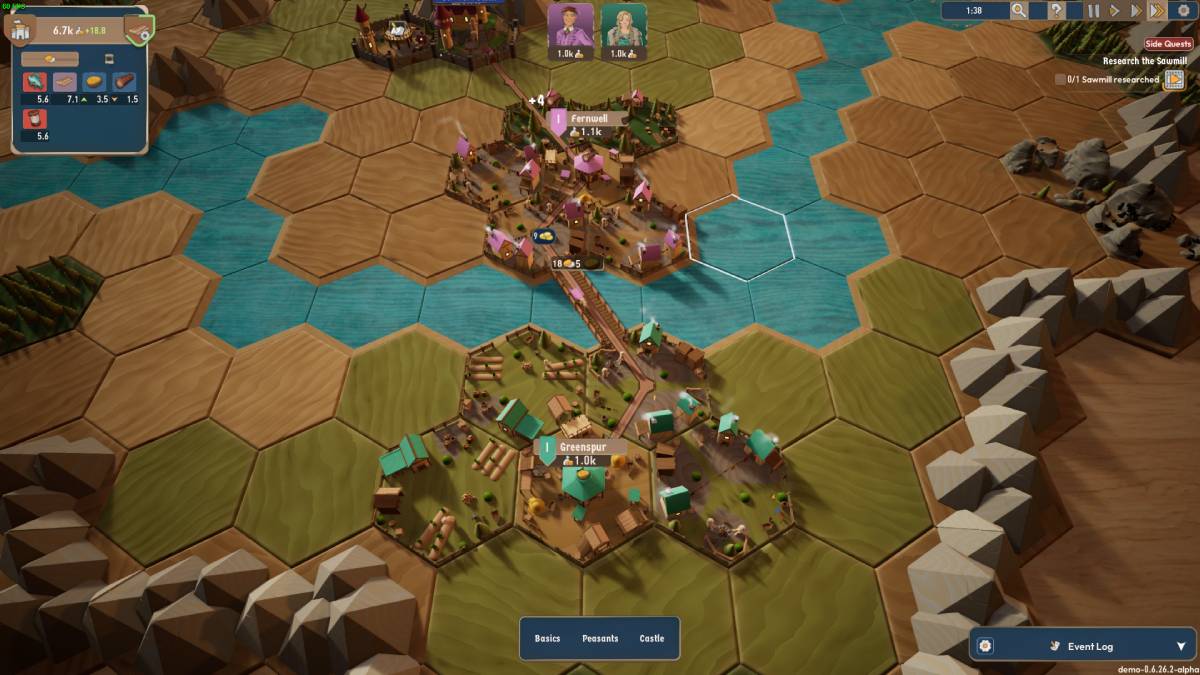 Let Them Trade demo: tile-based cit builder.