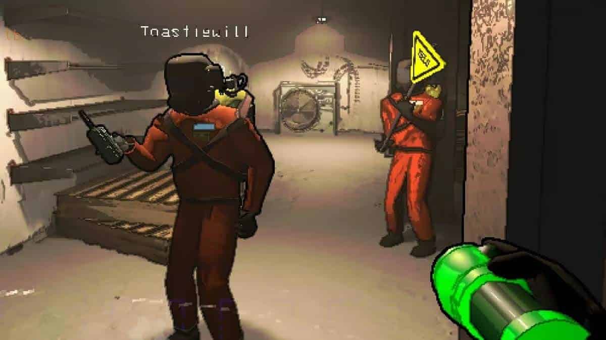 Check out this holiday season's must-have PC game featuring an intense screenshot of a man gripping a powerful gun.