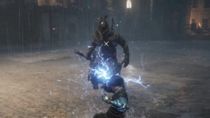 Lies of P how to respec: P fights the eldest brother of the Black Rabbit Brotherhood.