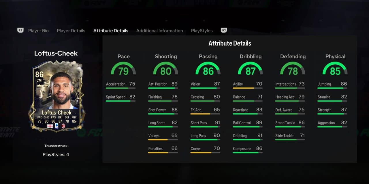 loftus-cheek thunderstruck player profile fc 24
