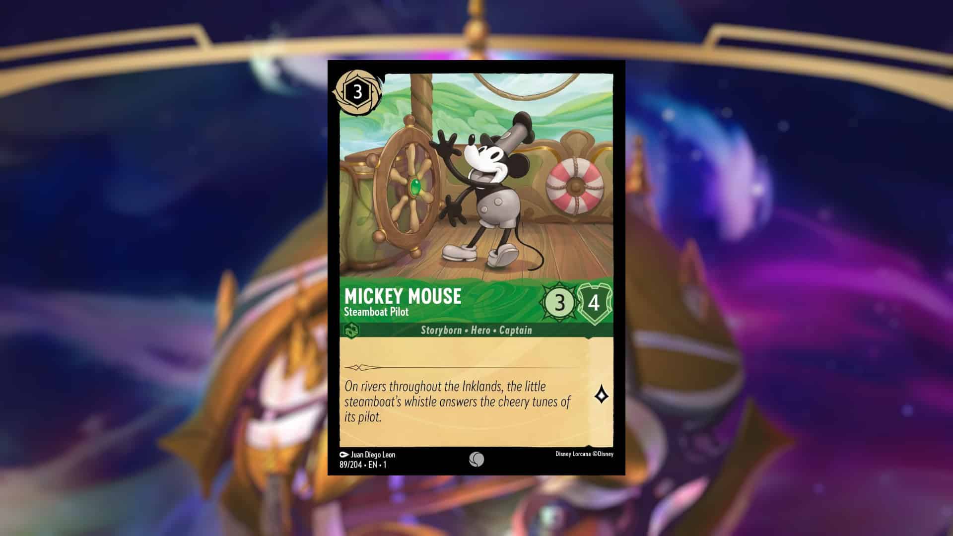 Picture of a common card from Disney Lorcana
