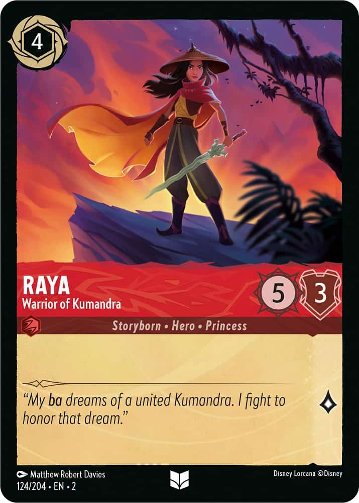 Raya from Disney Lorcana Rise of the Floodborn