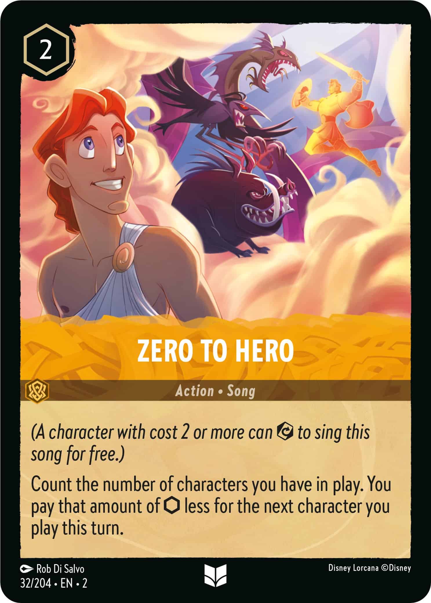 A Disney-themed card for zero to hero.