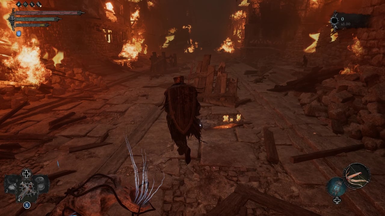 Lords of the Fallen best rings and where to find them: The path through Lower Calrath towards the Ring of Nourishment.