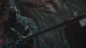 How to switch weapons in Lords of The Fallen: A powerful knight wields a large, two-handed weapon.