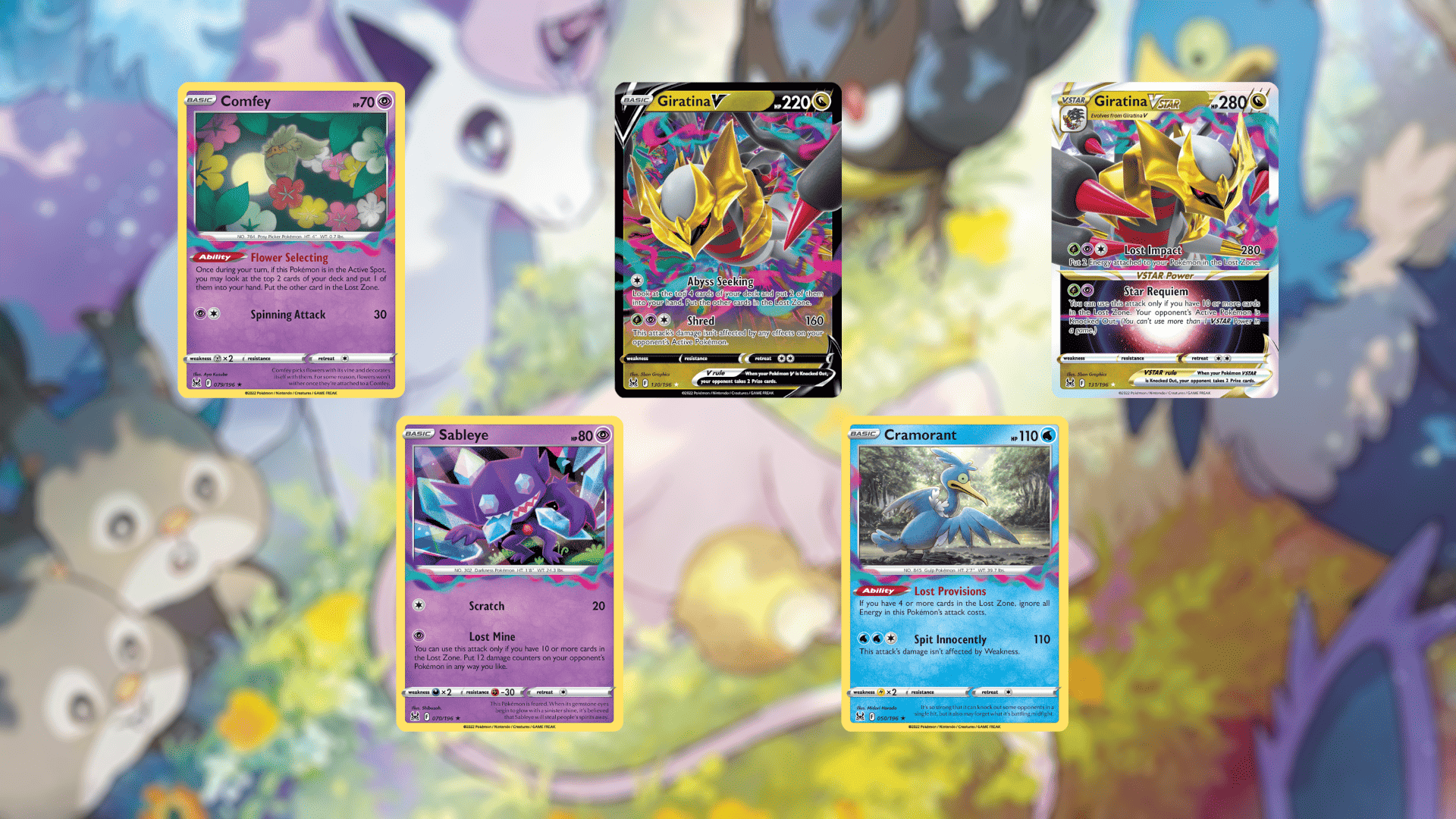 Key Pokemon cards for Lost Zone Giritina