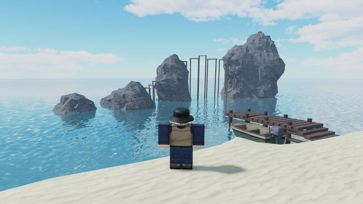 A Lost Currents player looking at the sea.