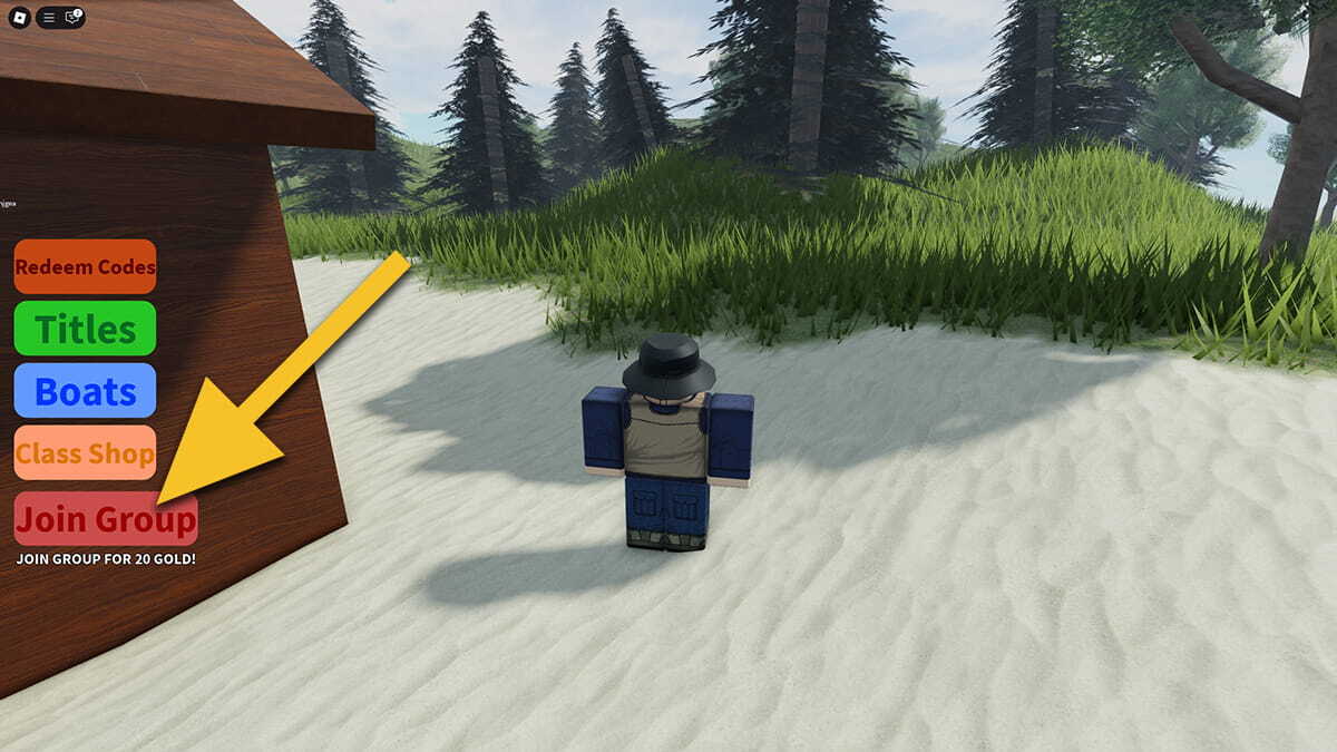 A yellow arrow points at the Join Group button in Lost Currents.