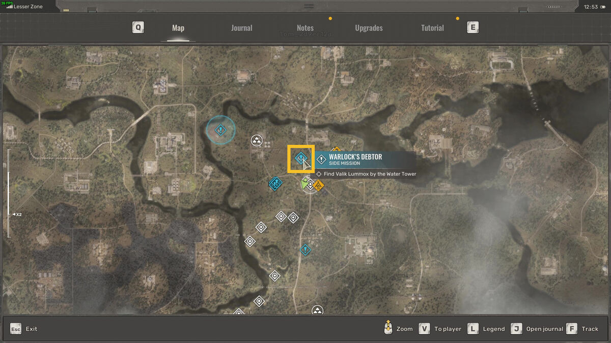 Best early game weapons in Stalker 2: Lesser Zone region map.