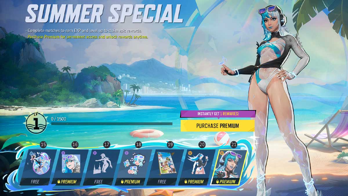Luna Snow's summer skin in Marvel Rivals