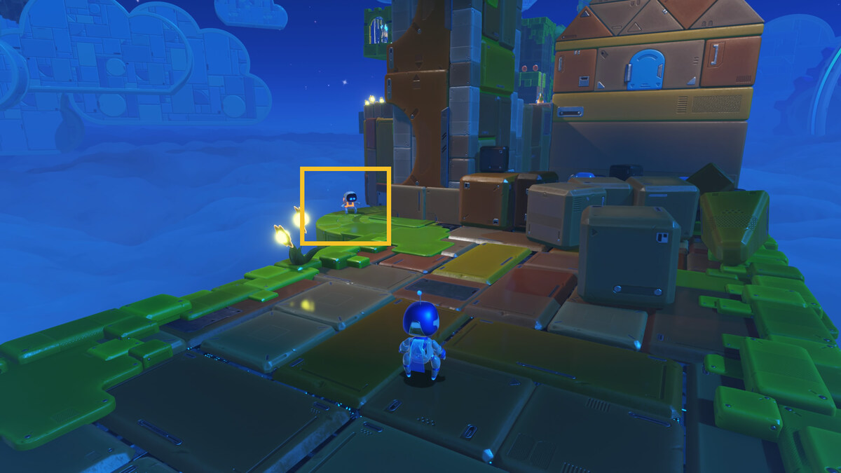 Astro Bot Luna Sola: Astro exploring the Luna Sola level.