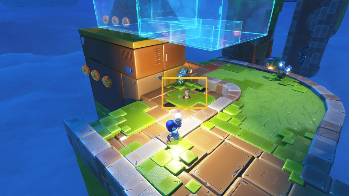 Astro Bot Luna Sola: Astro exploring the Luna Sola level.