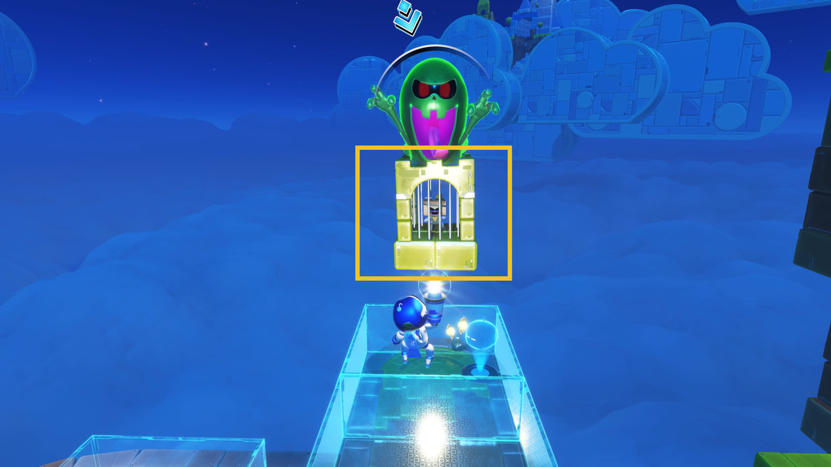 Astro Bot Luna Sola: Astro exploring the Luna Sola level.