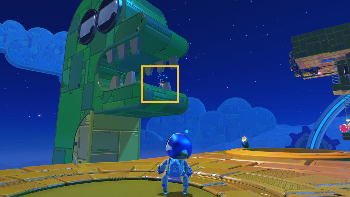 Astro Bot Luna Sola: Astro exploring the Luna Sola level.