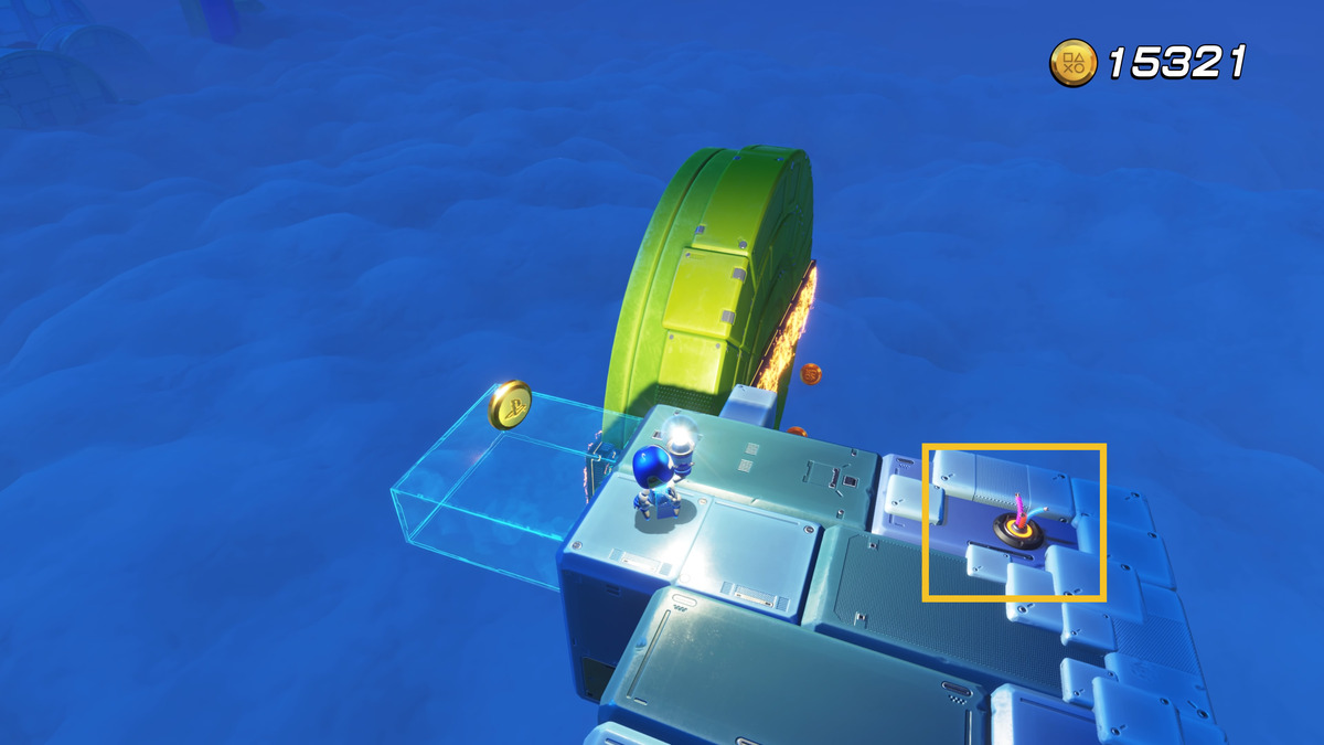 Astro Bot Luna Sola: Astro exploring the Luna Sola level.