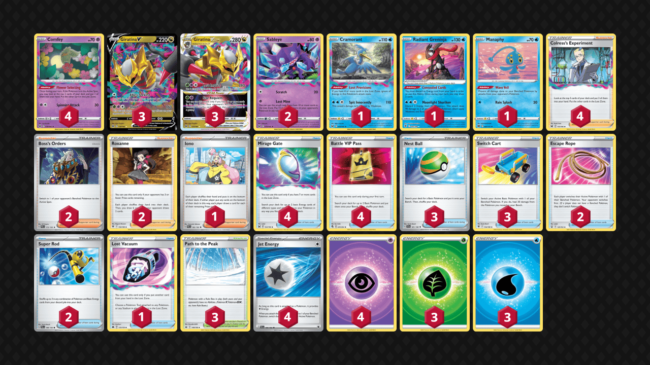 Picture of the lost zone giritina deck list