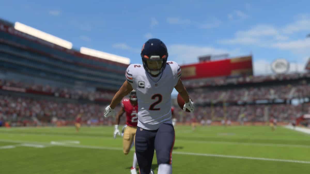 Keywords: Brock Purdy, Breece Hall, ratings boost

Updated description: NFL player Brock Purdy receives a ratings boost while running on the field.