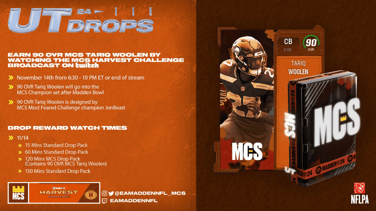 Get ready for the Madden 24 Harvest Program with exclusive MCS UT Drops.