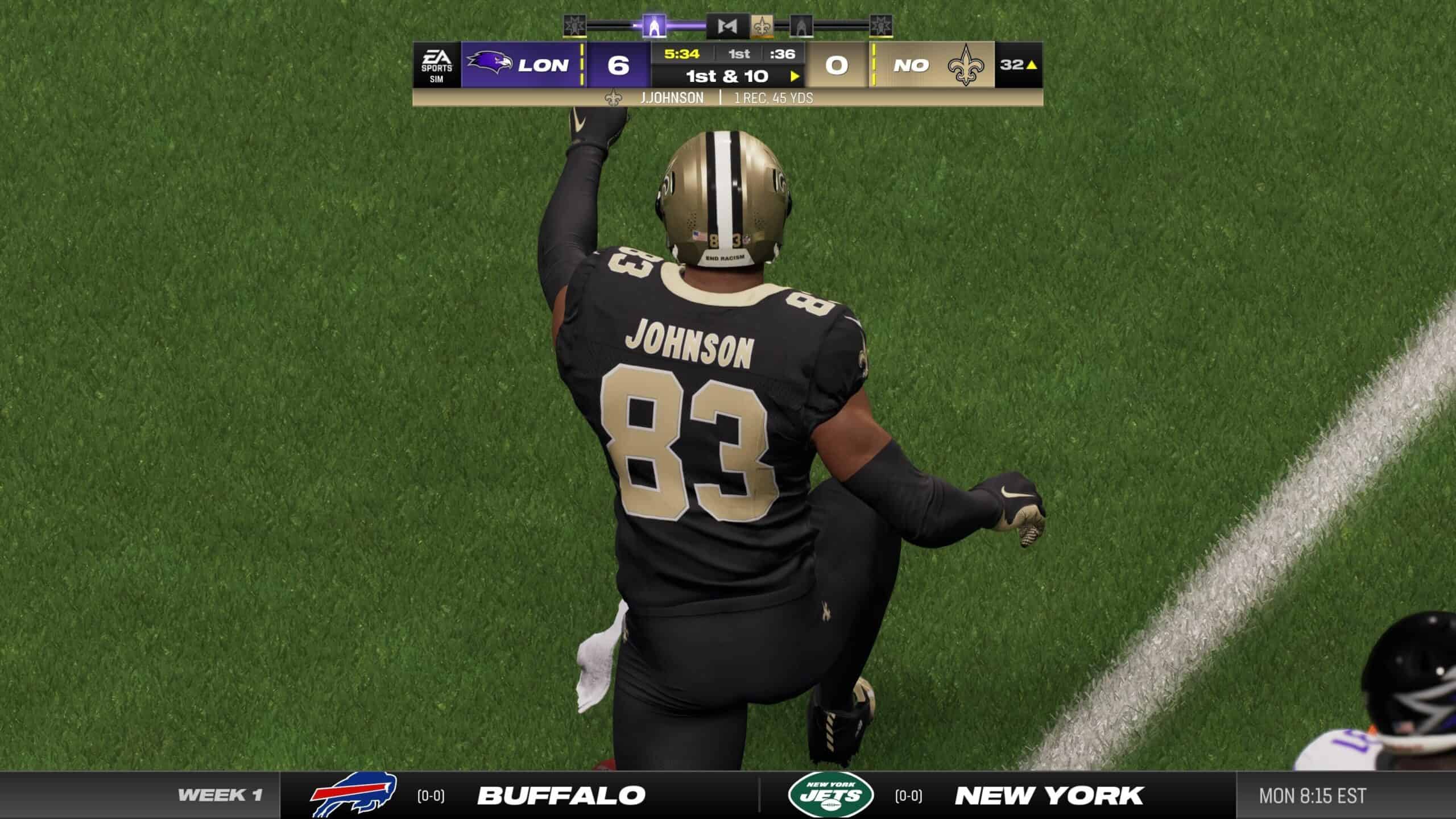 New Orleans Saints Madden 24 fair catch