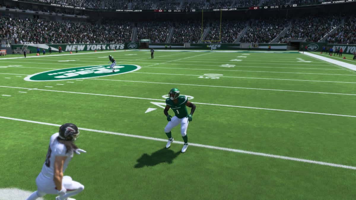 best young players madden 24: Sauce Gardner attempts to cover a receiver