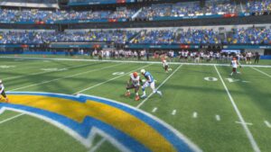 Madden 25 how to intercept: A Cleveland Browns player tries to intercept in Madden 25