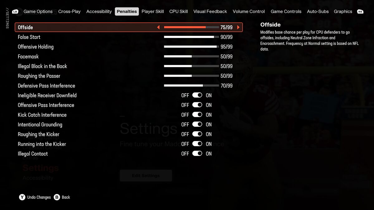 Madden 25 sliders: The best sliders for Penalties in Madden 25.