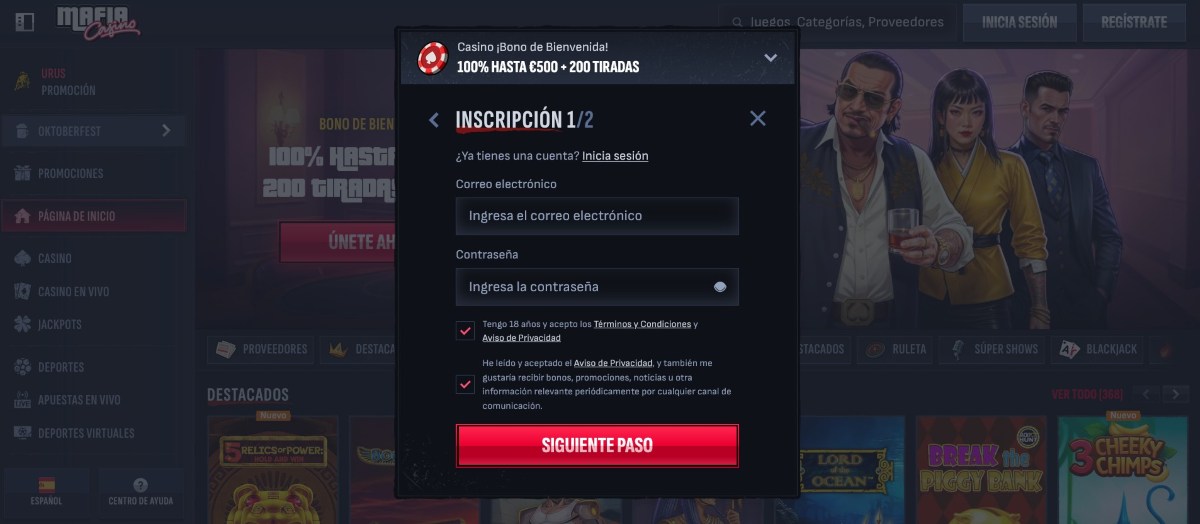 Guía para jugar casinos en vivo: registro