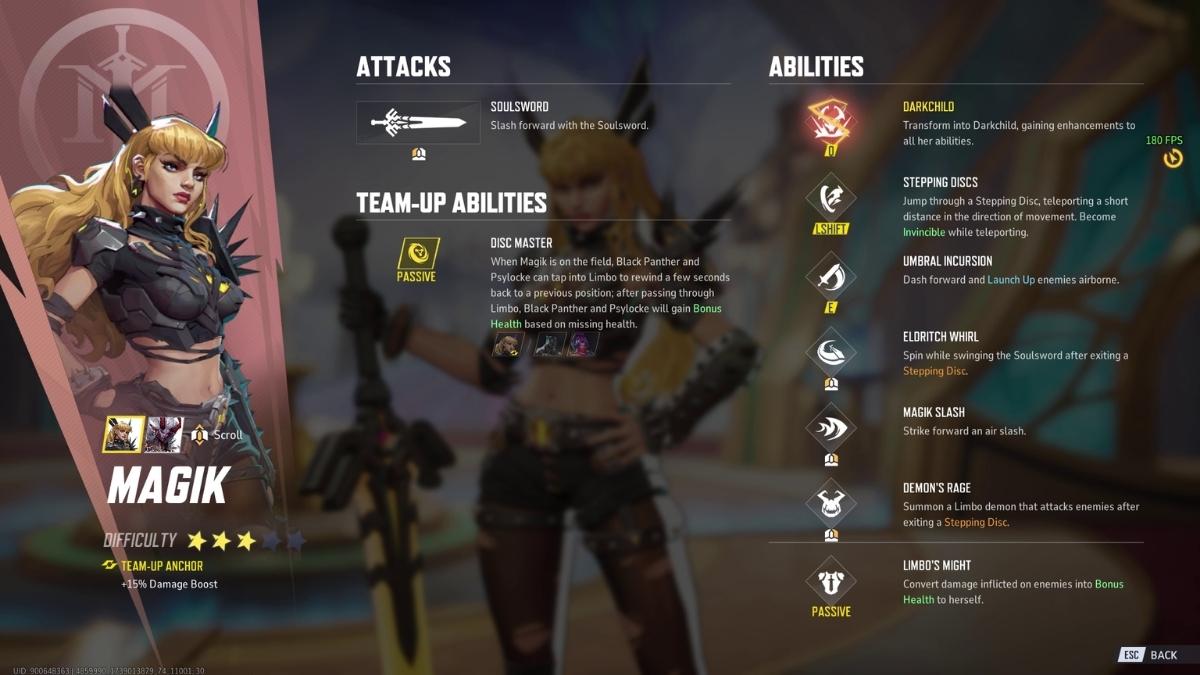Magik's ability kit in Marvel Rivals