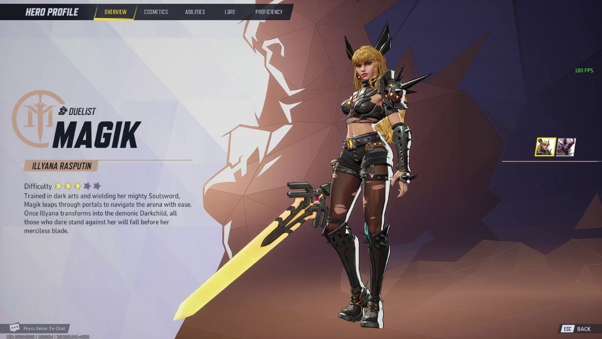 Magik's classic look in Marvel Rivals