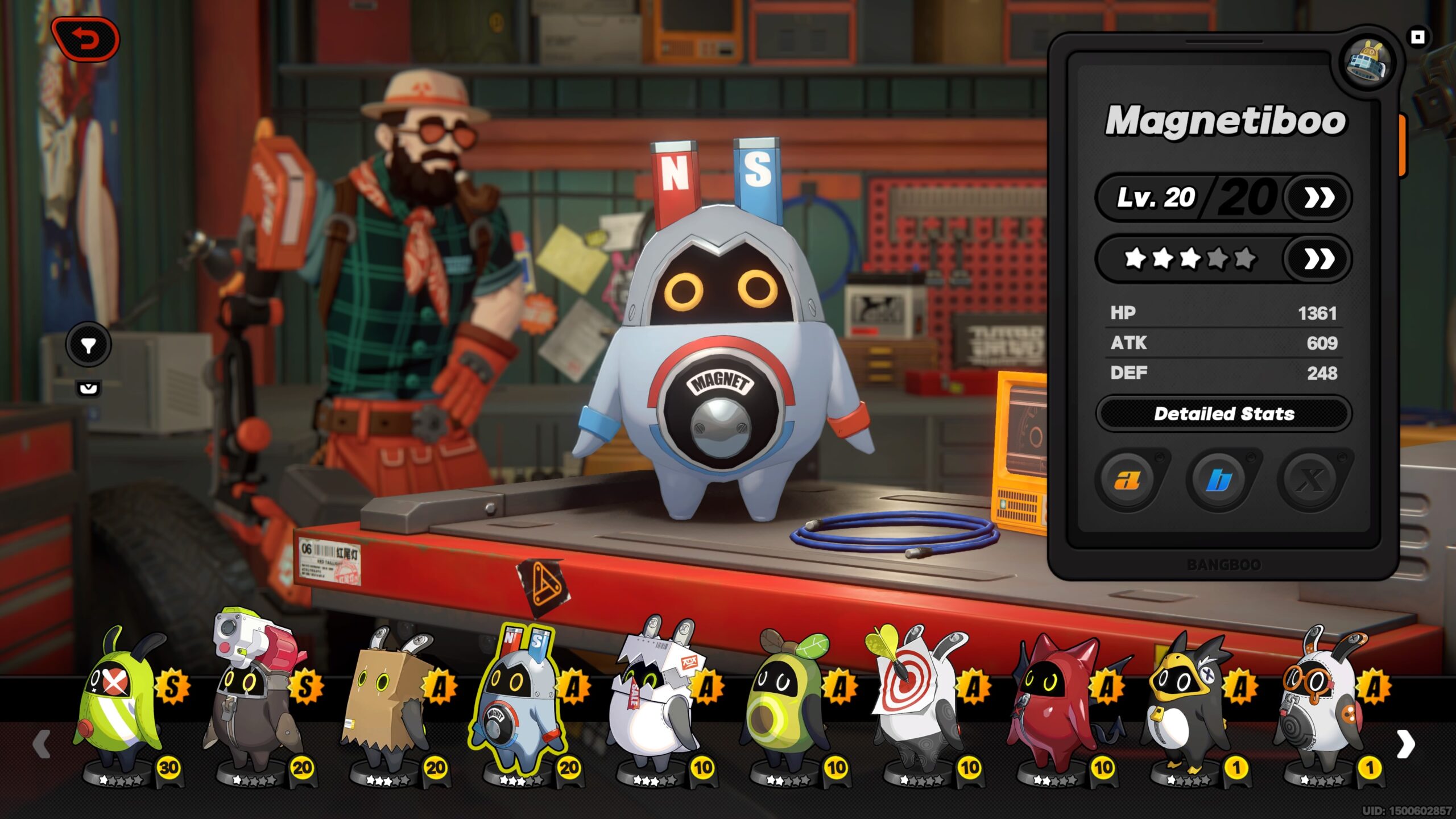 zzz bangboo tier list - the bangboo dressed like a magnet stands in a store