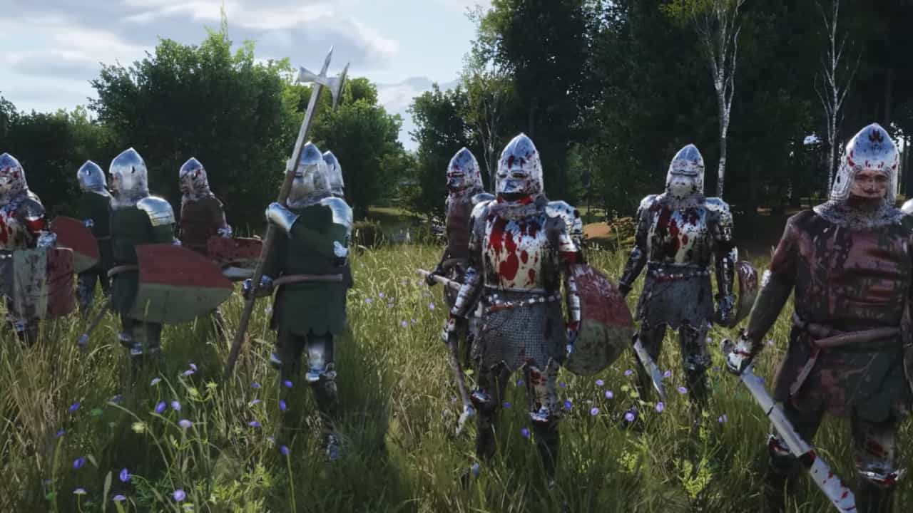 group of soldiers in manor lords