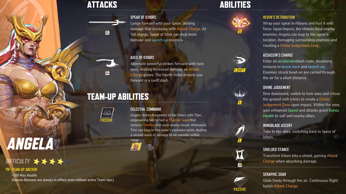 Angela abilities in Marvel Rivals