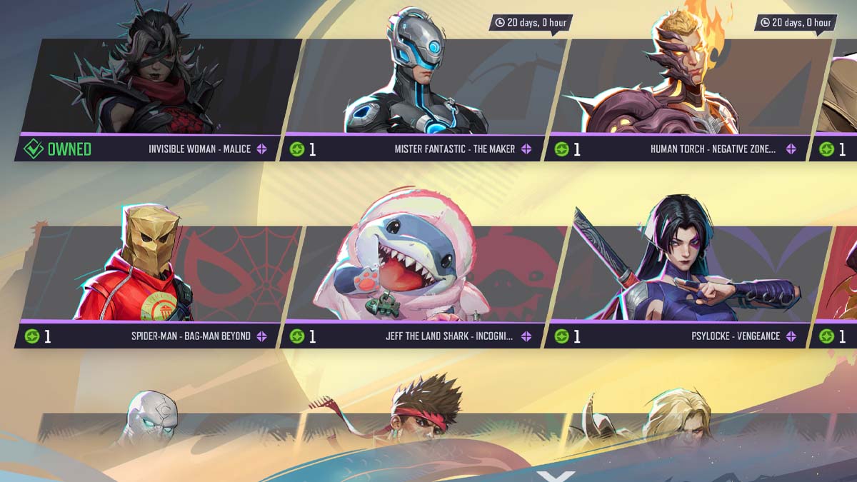 Free skins in Marvel Rivals
