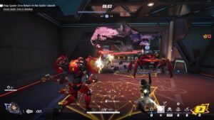 Peni Parker fighting foes in Marvel Rivals.