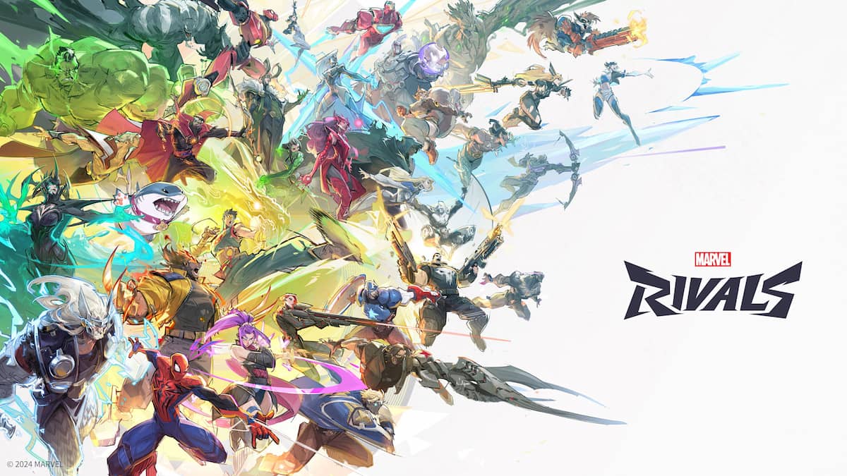 Image of the Marvel Rivals superheoroes on a white background.